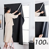 olcso Elsötétítő függöny-2 db 100%-os sötétítő függöny, öntapadós, lyukasztásmentes, hálószobai napellenző, szigetelés, ablakfüggöny, ajtó, erkély, napvédelem