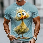  Per uomo Animale Divertente Anatra Maglietta Manica Corta maglietta Stampa 3D Girocollo Camicia Esagerato Designer Feste Ferie Blu Bianco Estate Primavera Abbigliamento S M L XL XXL XXXL