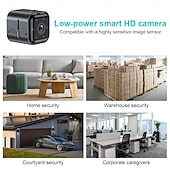 お買い得  屋内IPネットワークカメラ-ミニセキュリティカメラ Wi-Fi、1080p HD ワイヤレスベビーシッターカメラ、ナイトビジョン、動体検知アラート、回転式ブラケット付きポータブルペットモニター、屋内ホームオフィス監視用、ブラック