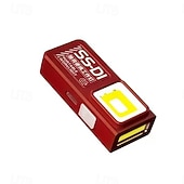 お買い得  懐中電灯-ミニCOB LED懐中電灯、USB-C充電式、クリップマグネット付きポータブル作業灯、EDCキャンプウォーキングポケットランプ、緊急キャンプホーム用