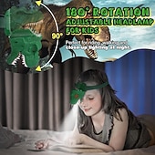 cheap Head Lights-Headlamp, Dinosaur LED Rechargeable Headlamp for Flashlight Outdoor Camping Essentials Gear, Dinosaur Toys Headlight for Boys Girls/Adults, Ideal Gift Toys for Birthday Rave Party