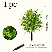 levne Umělé rostliny a zeleň-Umělý eukalyptus, 20palcový umělý eukalyptus s bodcem do země, realistická zeleň pro interiér/exteriér domu, terasy, zahrady a dekorace na fotografování.