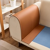 رخيصةأون غطاء أريكة-غطاء مسند ذراع أريكة مقاوم للماء مع جيوب تخزين، واقي أريكة مانع للانزلاق لغرفة المعيشة، غطاء جانبي عصري لحماية مساند أذرع الأثاث، مناسب للحيوانات الأليفة، سهل التنظيف