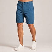voordelige werk shorts-Voor heren Korte broek Werkshorts Acid Wash Shorts Zak Puur Effen Effen kleur Comfort Boven de knie Casual Buiten Kantoor Modieus Streetwear blauw Inelastisch