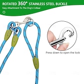 economico Accessori da viaggio-Set di guinzagli per cani a mani libere, guinzaglio a doppio uso vita/schiena con sezione regolabile, resistente, adatto per due cani, in nylon riflettente, robusto, guinzaglio da trekking elastico