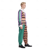 お買い得  男性用コスチューム-セット 道化師 サーカス 面白いコスチューム 成人 男性用 ハロウィーン マスカレード パーティー 祭り ドレスアップ
