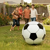 economico Partita di Calcio Mondiale 2026-2 palloni da calcio gonfiabili da spiaggia da 27,6 pollici, ideali per decorazioni, feste, eventi sportivi all'aperto e per la piscina.