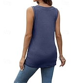  Confezioni multiple Confezione da 3 Da donna Girocollo Senza Maniche Nero + bianco + rosso Maglietta Canotta Maglietta senza maniche Tinta unica Casuale Quotidiano Cotone Estate