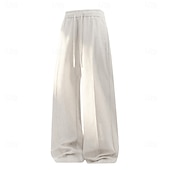 economico Classico-Per uomo Pantaloni di Lino Pantaloni Pantaloni Estivi Pantaloni da Spiaggia Coulisse Elastico in vita Tinta unica Comodità Traspirante Quotidiano All'aperto Spiaggia Vacanza Moda Nero Albicocca