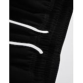 abordables Shorts décontractés-Homme Short actif Shorts de survêtement Shorts Shorts d'été Cordon de serrage Taille Élastique Bloc de Couleur Longueur Genou Occasionnel Quotidien Extérieur Sports Streetwear Noir Blanche