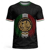  Herren-Fußballtrikot im Azteken-Adler-Stil, inspiriert von Mexiko, sportliches Sommer-Kurzarmshirt, UPF 50+, schnelltrocknend, atmungsaktiv, 2026, Fußball-Fan-T-Shirt, Turnier, Fußball, Fitnessstudio,
