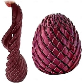 رخيصةأون تماثيل-بيضة تململ مطبوعة بتقنية ثلاثية الأبعاد، لعبة انزلاقية لتخفيف التوتر، بيضة تململ ملتوية لعيد الفصح للبالغين، ألعاب تململ صغيرة منزلقة لحشو سلال عيد الفصح، أحجية دوارة لتخفيف التوتر