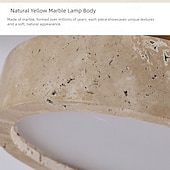 cheap Ring &amp; Round Design-Farmhouse Hallway Ceiling Light Fixture Natural Stone Ceiling Light Mid Century Modern Semi Flush Mount Ceiling Light  LED Close to Ceiling Light for Corridor Porch Bathroom Kitchen