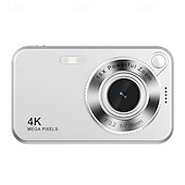 baratos Câmaras de Ação-Câmera digital 4K para fotografia, 64MP, com foco automático, ideal para vlogs no YouTube, zoom de 16x, compacta, perfeita para estudantes, iniciantes e adolescentes. Câmera portátil do tipo "apontar