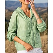 abordables Chaquetas impermeables-Mujer Cortavientos Chaqueta Chaqueta Softshell Chaqueta para senderismo Al aire libre Protección Solar Secado rápido Ligero Transpirable Trajes de senderismo Ropa de senderismo Verano Primavera