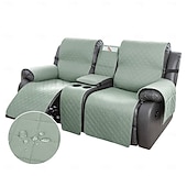 voordelige Fauteuilhoes-100% waterdichte hoes voor relaxbank, tweezitsbank, morsbestendig met middenconsole, antislip, gewatteerde bankbeschermer, bankhoes voor 2-zits relaxbank, meubelhoes voor thuis