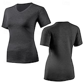 cheap Running Tee &amp; Tank Tops-Women's Solid Colored Running T-Shirt Running Top Running Shirt Summer Spring Short Sleeve Quick Dry Lightweight Elastic Breathable Tennis Golf Black Pink Purple Sportswear Activewear