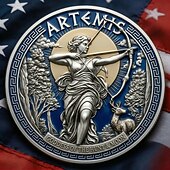 voordelige 250e Verjaardag van de VS-Herdenkingsmunt voor de Artemis II-maanmissie, eerbetoon aan de bemande maanmissie in 2026, astronaut &amp;Raket als verzamelobject, historisch aandenken aan het Amerikaanse ruimteprogramma.