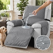abordables Housse de fauteuil inclinable-Housse de canapé imperméable, antidérapante et résistante, adaptée aux animaux, anti-taches, couleur unie, style minimaliste moderne, protection intégrale pour chiens et chats, utilisable en toute saison.
