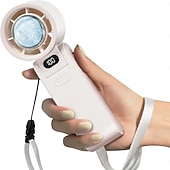 Χαμηλού Κόστους Φώτα &amp;amp; Φανάρια Κάμπινγκ-Φορητός φορητός ανεμιστήρας turbo με ψυγείο πάγου, προσωπικός ανεμιστήρας, επαναφορτιζόμενος 3600mah, χρόνος ψύξης 20 ωρών, ισχυρός αθόρυβος κινητήρας 20000 στροφών, απαραίτητος για