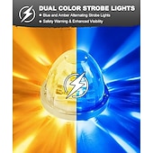 preiswerte Dekorative Lichter-Zweifarbige LED-Wassermelonenlichter mit klarer Linse, konstant &amp;Blitzlichter, Blinker zur Begrenzung des Fahrerhausdachs