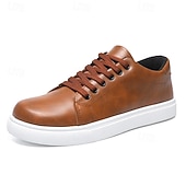 billige Uformelle joggesko-herre brune casual joggesko med snøring, minimalistiske, lave komfortsko for hverdagsbruk, reiser, pendling, helgeantrekk, friluftsliv og smart casual stil