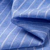 economico Camicie Button Down da uomo-Per uomo Camicia Camicia di lino Camicia elegante Camicia button-down Blocco di colori Quotidiano Affari Blu Blu chiaro Bianco Rosso Manica Lunga Collo ripiegato Tutte le stagioni Abbigliamento