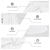 abordables Vacances-Homme Shorts Shorts en Lin Shorts d'été Shorts de plage Cordon de serrage Taille Élastique Uni Confort Respirant Longueur Genou Quotidien Extérieur Fête Vacances Mode Noir Blanche Non Elastique