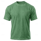 voordelige basis t-shirts-SoftFade™ Heren T Shirt 100% Katoen Acid Wash Shirt Tee Top Korte Mouwen Ronde Hals Crewneck Zomer Lente Effen Kleur Vintage Streetwear Designer Zak Garment Dyed Vervaagd Casual Vakantie Straat