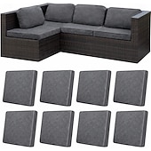 Недорогие Чехол для подушек на веранде-8 эластичных чехлов для подушек патио, водонепроницаемые сменные чехлы для уличных диванов, чехлы для уличных диванов &amp;Чехлы для диванов, чехлы для подушек садовой мебели, моющиеся многоразовые