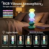 voordelige Nursery Night Lights-Magic Crystal Bluetooth-luidspreker met afstandsbediening en RGB-sfeerverlichting. &amp;Draaifunctie, aanraakbediening, Bluetooth 5.3, draagbaar woonaccessoire, cadeau voor tieners en volwassenen