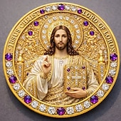  Иисус Христос &Памятная монета с изображением Десяти заповедей, посвященная христианской вере, священная коллекционная медаль со Священным Писанием, религиозный подарок для благочестия и вдохновения.