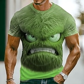  Herren Lustige Emotes T Shirt Kurzarm T-Shirt 3D-Druck Rundhalsausschnitt Hemd Mode Übertrieben Lässig Täglich Straße Blau Rote Violett Sommer Frühling Bekleidung S M L XL 2XL 3XL