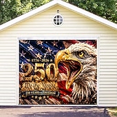 levne 250. výročí-Kryt garážových vrat k 250. výročí USA, vlastenecká dekorace ke Dni nezávislosti, ideální pro venkovní oslavy a sváteční dekorace.