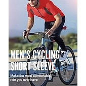 Недорогие Мужские джерси-Муж. Велокофты Лоскутный узор С короткими рукавами Велоспорт Джерси Верхняя часть с 3 задними карманами Устойчивость к УФ Быстровысыхающий Задний карман Впитывает пот и влагу Виды спорта