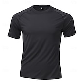 abordables Camisetas casuales de hombre-Hombre Camiseta Camisa manga corta Camiseta superior Manga Corta Cuello Barco Verano Primavera Color sólido Ropa de calle Elegante Básico Secado rápido Delgado Diario Exterior Vacaciones Café