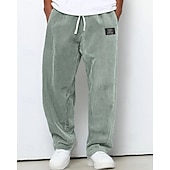 Χαμηλού Κόστους Ίσια Πόδια-Ανδρικά Αθλητικές Φόρμες Παντελόνια Κοτλέ παντελόνι Κορδόνι Τσέπη Ελαστική μέση Σκέτο Άνεση Καθημερινά Υπαίθρια Αθλήματα Μοντέρνα Καθημερινό Θαλασσί Σκούρο καφέ Μικροελαστικό