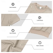 billige grunnleggende t-skjorter-Herre Vaffel T-skjorte T skjorte Kortermet skjorte T-skjorte Kortermet Crew-hals Sommer Vår Helfarge Gatemote Stilfull Sportslig Jacquard Daglig utendørs Feriereise Hvit Svart Mørkegrå Topp T-skjorte