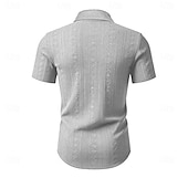Χαμηλού Κόστους Ανδρικά Smart Casual πουκάμισα-Ανδρικά Πουκάμισο Casual πουκάμισο Πουκάμισο με κουμπιά Πουκάμισο ζακάρ Μαύρο Λευκό Πράσινο Ανοικτό Βαθυγάλαζο Καφέ Κοντομάνικο Σκέτο Κολάρο Πουκαμίσου Causal Καθημερινά Ζακάρ Ρούχα
