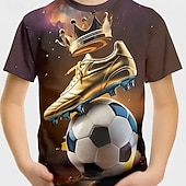 economico Sport e Giochi 3D per Ragazzi-Ragazzi 3D Grafico Calcio Magliette da calcio Maglietta Manica Corta Stampa 3D Estate Primavera Sport Moda Streetwear Bambini 7 - 9 anni Girocollo Casuale Quotidiano All'aperto Vestibilità regolare