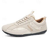 baratos Sapatos Casuais com Cadarço-Tênis esportivo masculino respirável com cadarço, nas cores cinza e laranja, ideal para corrida, fitness e um estilo de vida ativo.