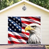 billige 250. jubileum-Dekorasjoner til garasjeporten i anledning av 250-årsjubileet for den amerikanske uavhengighetsdagen, fyrverkeri, patriotisk garasjeportbakgrunn, dekor til amerikansk flagg, frihetsminnefest