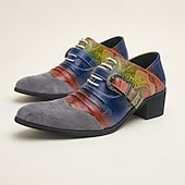 tanie Buty Oxford-męskie wielokolorowe mokasyny z klamrą, codzienne buty wizytowe, obuwie na imprezy, wesela, wieczorne wydarzenia i modne stylizacje