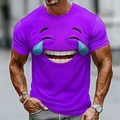 economico Magliette 3D-Per uomo Emote divertenti Maglietta Manica Corta maglietta Stampa 3D Girocollo Camicia Moda Esagerato Casuale Quotidiano Streetwear Blu Giallo Rosso Estate Primavera Abbigliamento S M L XL 2XL 3XL