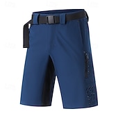 お買い得  メンズショートパンツ・タイツ・パンツ-Arsuxeo 男性用 純色 サイクリング ロード ショーツ サイクリングパンツ MTBショーツ バイク ショートパンツ バギーショーツ フォームフィット スポーツ 通気性 速乾性 フロントファスナー 反射性トリム ブラック アーミーグリーン 衣類 サイクルウェア