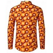 economico Cime-Retrò Vintage Anni '70 Camicia Disco Geometrico Psichedelico Costume Per uomo Halloween Carnevale Festival Musicale Parata dell'Orgoglio Mese dell'orgoglio Adulti Camicia