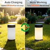 preiswerte Bodenlichter-4er-Set Solar-Gartenleuchten, wasserdichte Gartenwegleuchten, dekorative Solar-Bodenleuchten zum Einstecken, für den Außenbereich