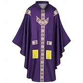 billiga Kappor och Kappor-Medeltida kostymer Renässans Kappa Präst Maskeradkläder Unisex Religiöst Halloween Karnival Renässansmässan LARP Vuxna Kappa