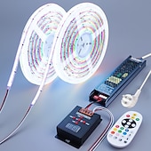 cheap Plug Strip Lights-24V WS2811 RGB IC COB LED Strip Lights 16.4ft (1 Roll ) 65.6ft (2 Rolls of 32.8ft) Chasing LED Light Strip with 338 Remote Controller Models and Power Supply for Bedroom Living Room Gaming Parties