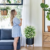  أشجار اصطناعية مزروعة في أصص مع أوتاد أرضية، وشجيرات كاميليا مقاومة للأشعة فوق البنفسجية، للاستخدام الداخلي &ديكورات خارجية في الصيف والخريف، ديكورات حفلات الزفاف في الحدائق المنزلية، ديكورات نباتات